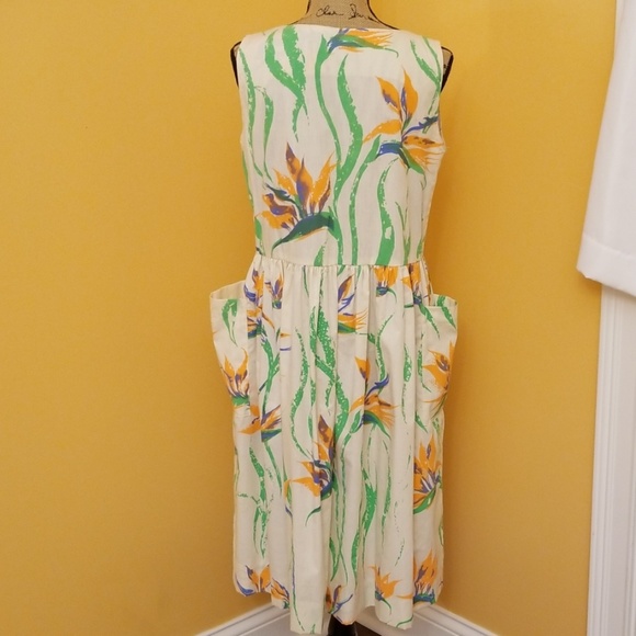 Ruth Clarage Jamican hand printed original dress R - Picture 5 of 8
